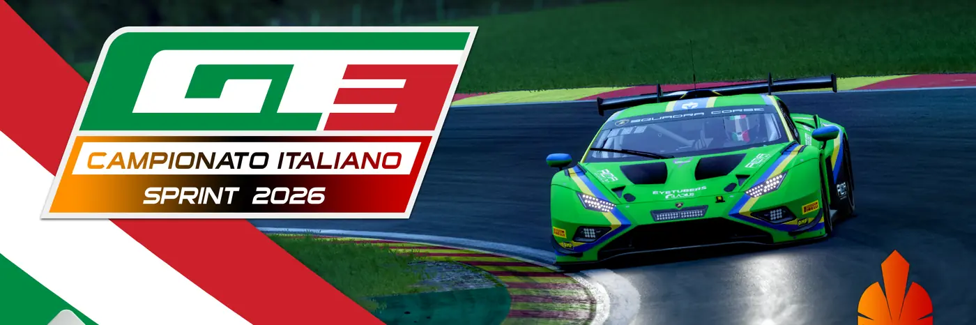 Cover Pre Qualifiche Campionato Italiano GT3 Sprint 2026 ACI Esport